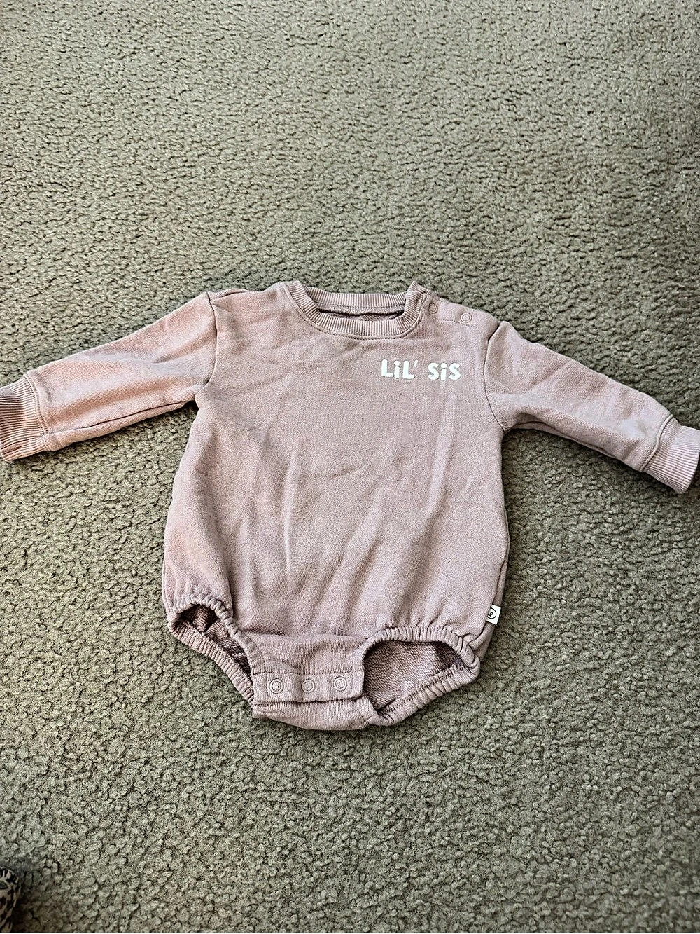Little Planet by Carter's Baby Girl Organic Cotton Lil' Sis Bubble Romper